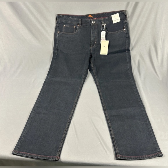 Tommy Bahama Jeans Sand Drifter Straight Leg 40 x 30 Black Cotton